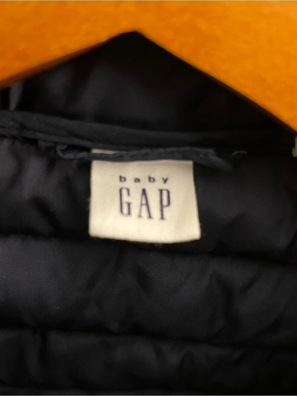 Baby Gap Toddler Girl  Quilted Puffer Jacket Size 3T Navy Blue Rainbow Hearts.
